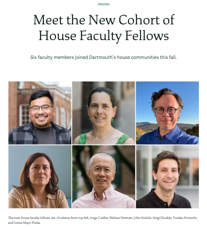 I became the West House Faculty Fellow